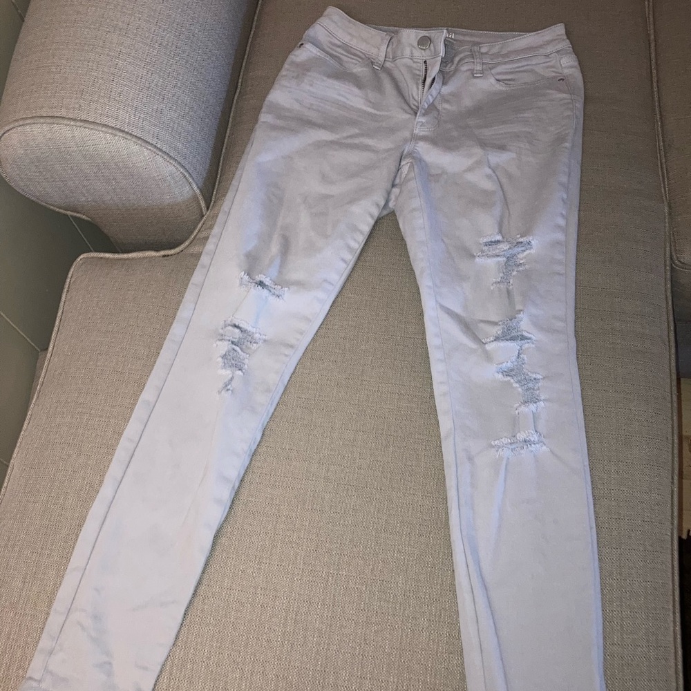 Gray Ripped Jeans
